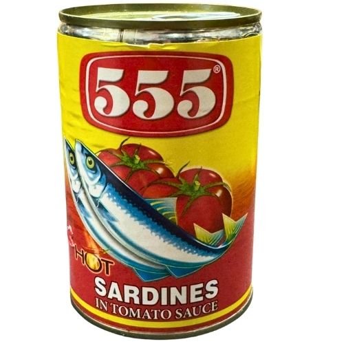 555 Sardine in Tomato Sauce 425g Hot